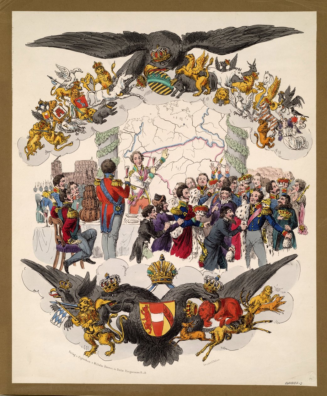 Caricatura del Congreso de Viena de Unbekannt