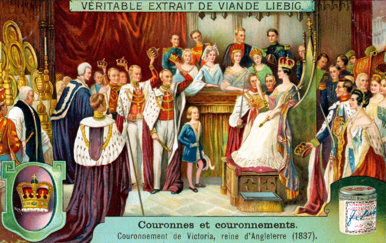 La coronación de Victoria, Reina de Inglaterra en 1837, c. 1900 de Unbekannt