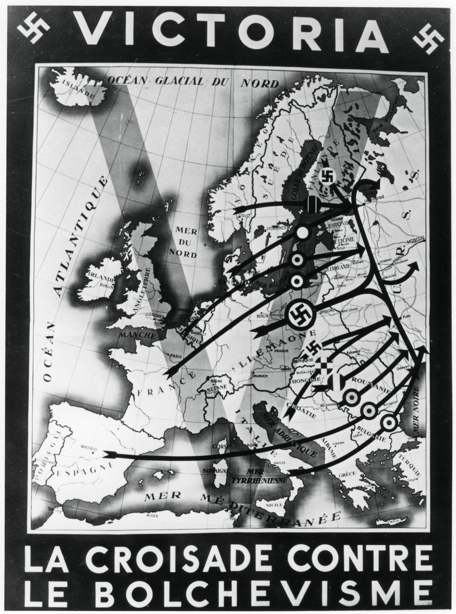 La cruzada contra el bolchevismo, cartel de propaganda de Vichy Francia, 1941 de Unbekannt