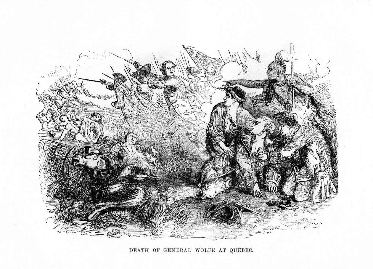 La muerte del general Wolfe en Quebec, 1759, 1872 de Unbekannt
