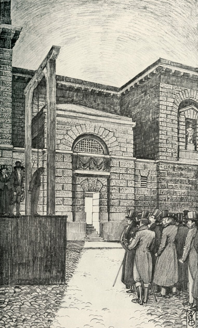 La Puerta de los Deudores, Prisión de Newgate, Londres, en 1821, 1938 de Unbekannt