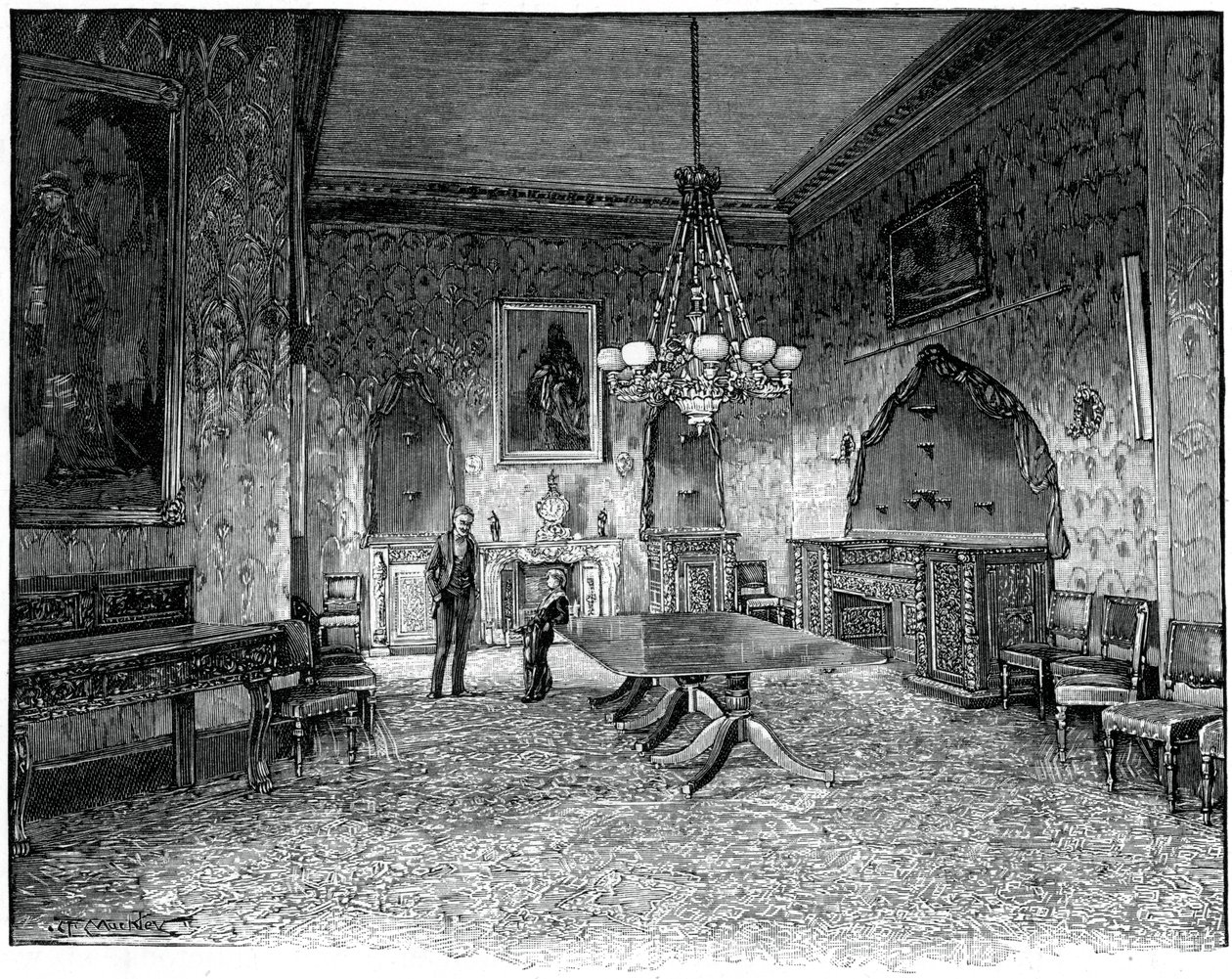 El comedor, Kilkenny House, Irlanda, siglo XIX de Unbekannt