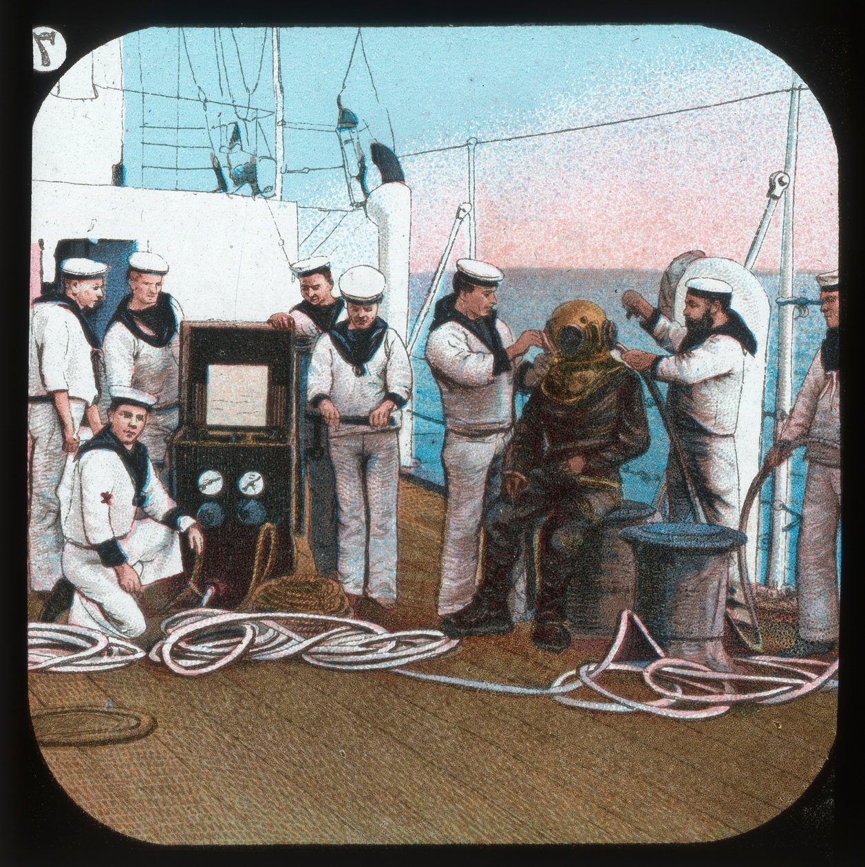 El buzo -- H.M.S. Blake, c1900 de Unbekannt