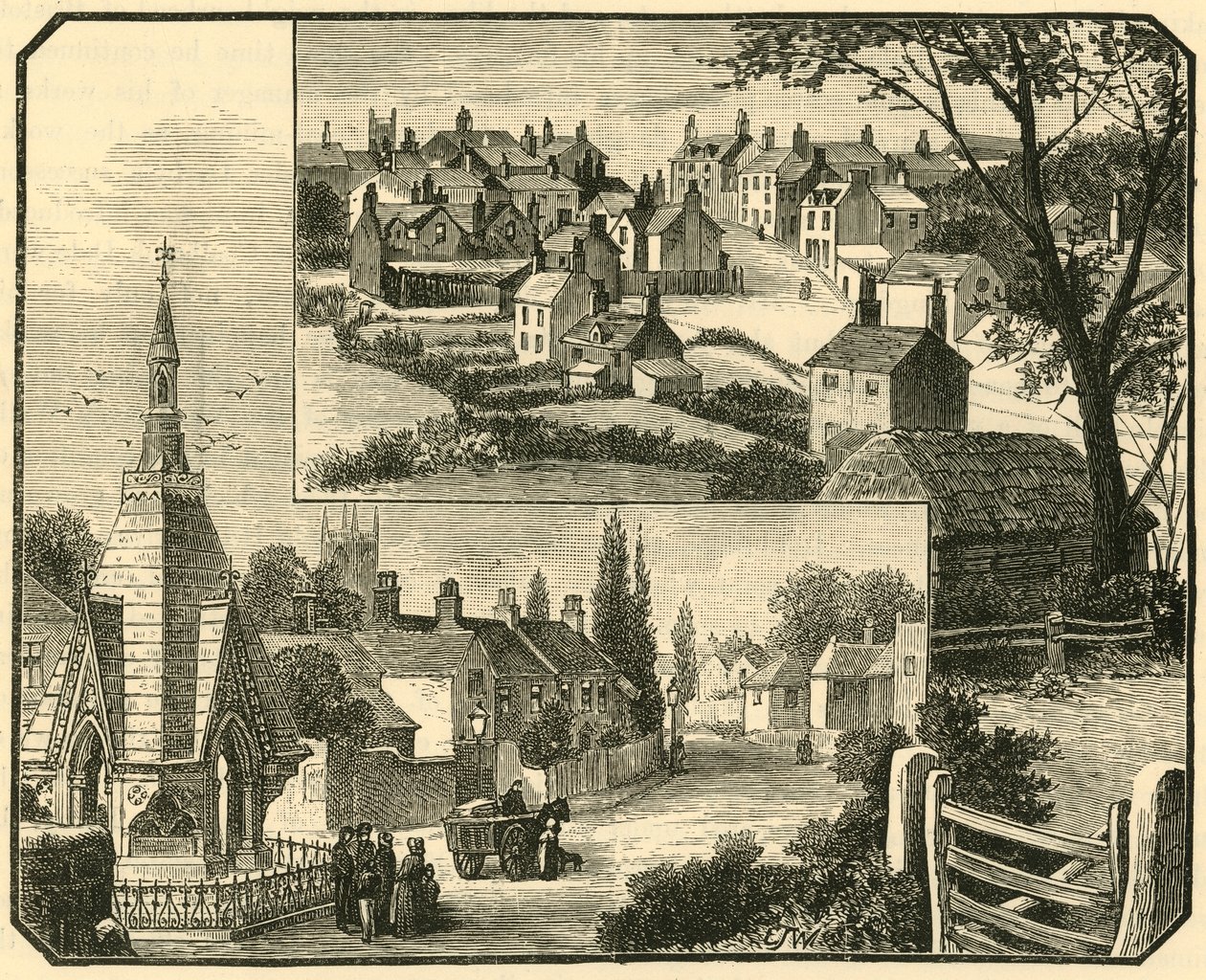 La Fuente de Agua. Calle en Broseley, 1898 de Unbekannt