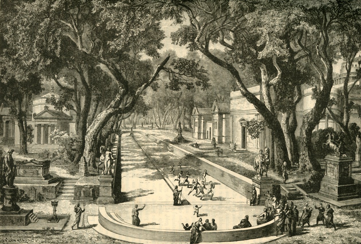 El Dromos en Esparta, restaurado, 1890 de Unbekannt