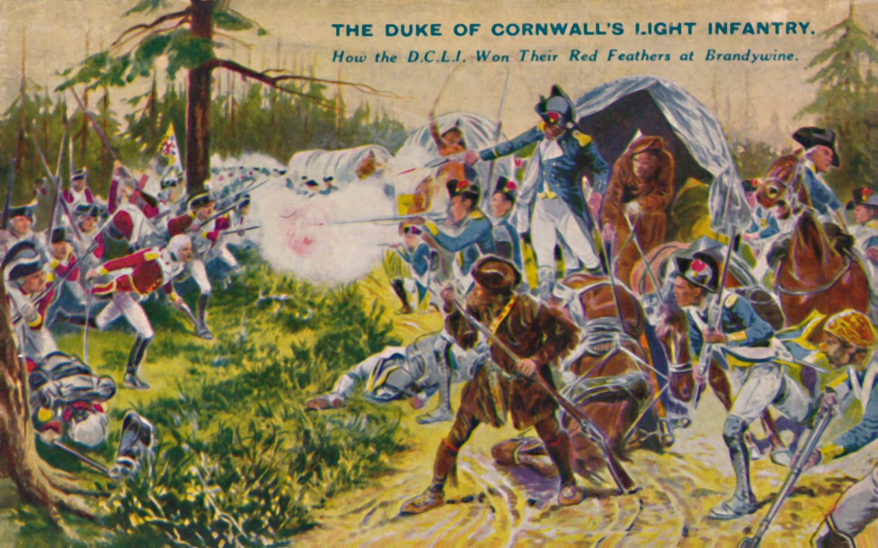 La Infantería Ligera del Duque de Cornualles...en Brandywine, 1777, 1939 de Unbekannt