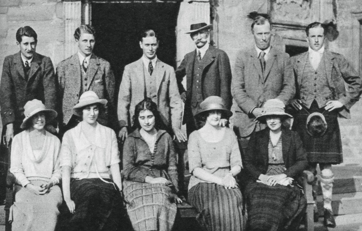 El Duque de York con el grupo de caza del Conde de Strathmore, Escocia, 1921 de Unbekannt