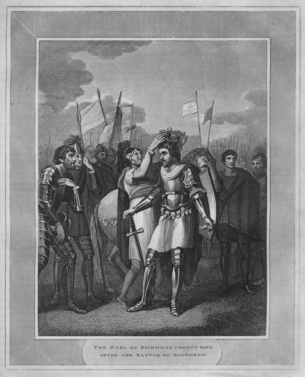 El Conde de Richmond elegido Rey después de la Batalla de Bosworth, 1838 de Unbekannt