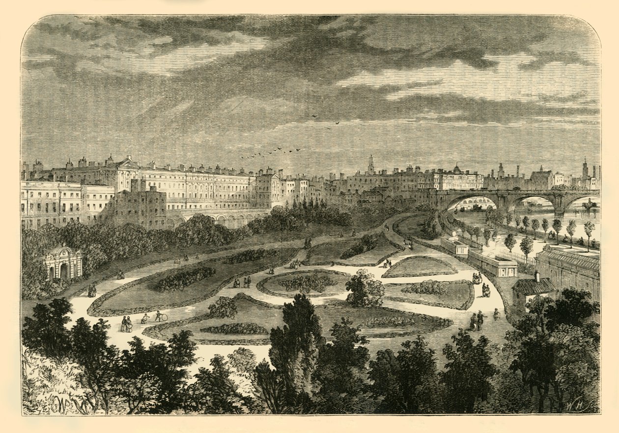 El Malecón, desde el Puente de Charing Cross, 1881 de Unbekannt