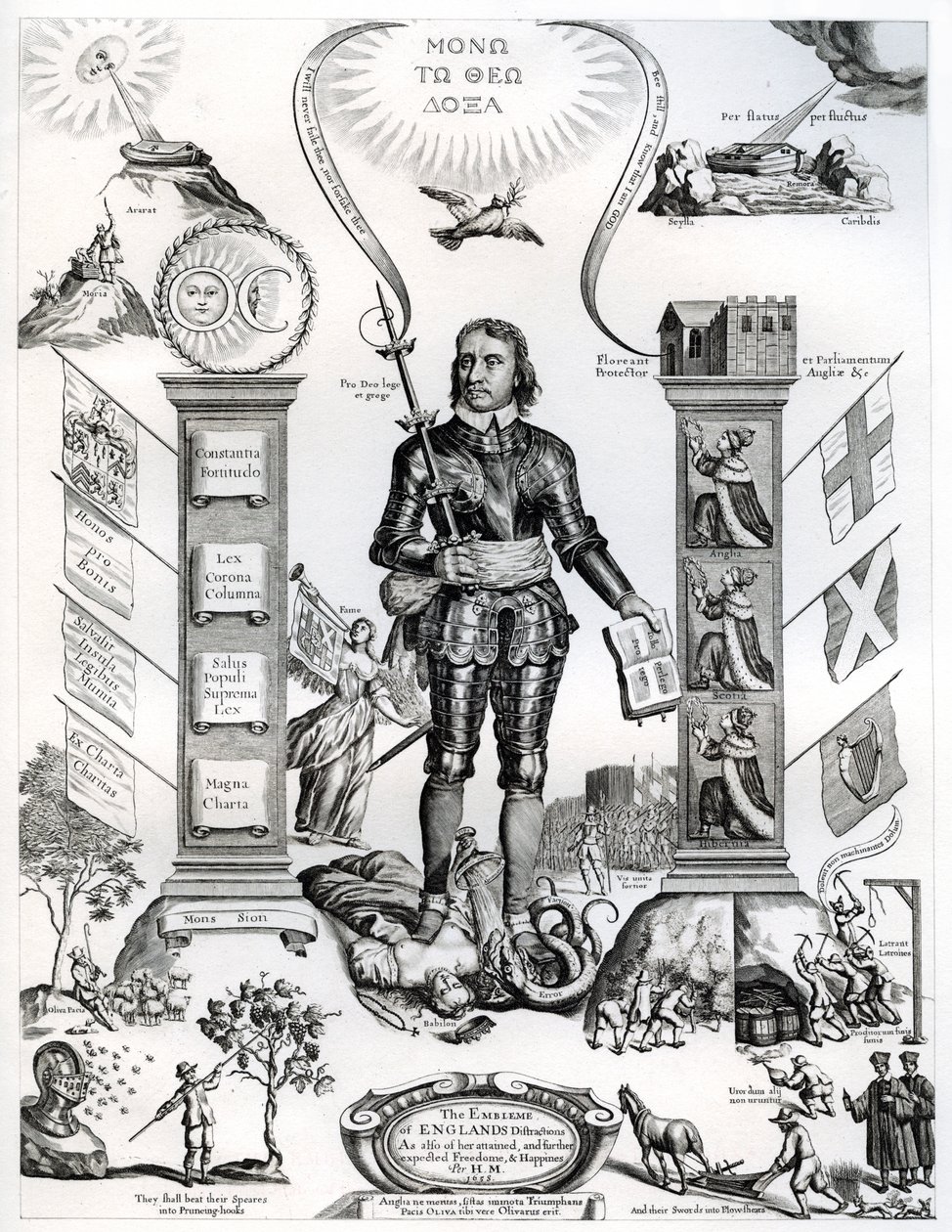 El emblema de las distracciones de Inglaterra, 1658, 1899 de Unbekannt