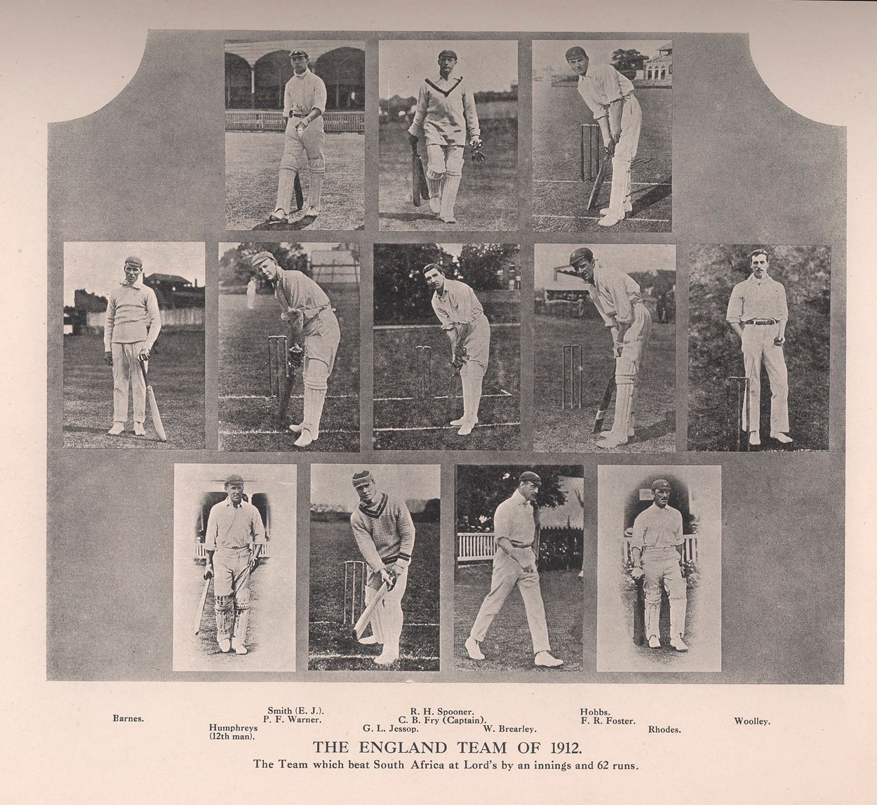 El equipo de cricket de Inglaterra de 1912 de Unbekannt