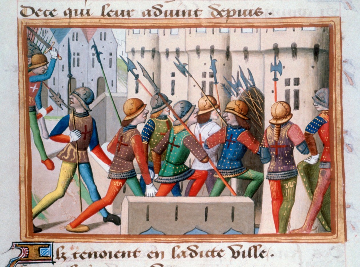 Los ingleses siendo expulsados de París, abril de 1436, 1484 de Unbekannt