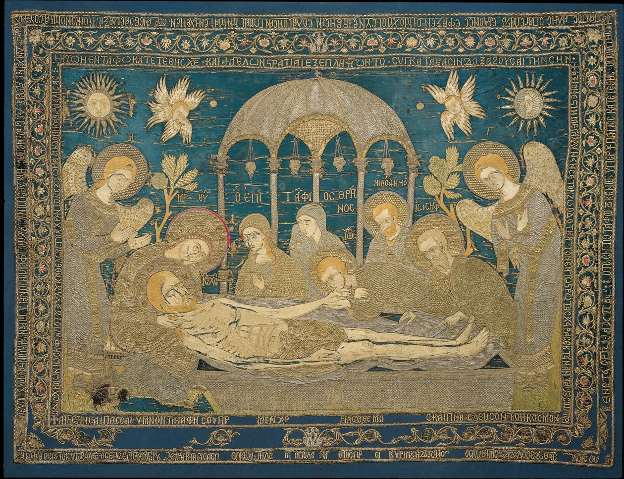 El Entierro Altar bordado, 1682 de Unbekannt