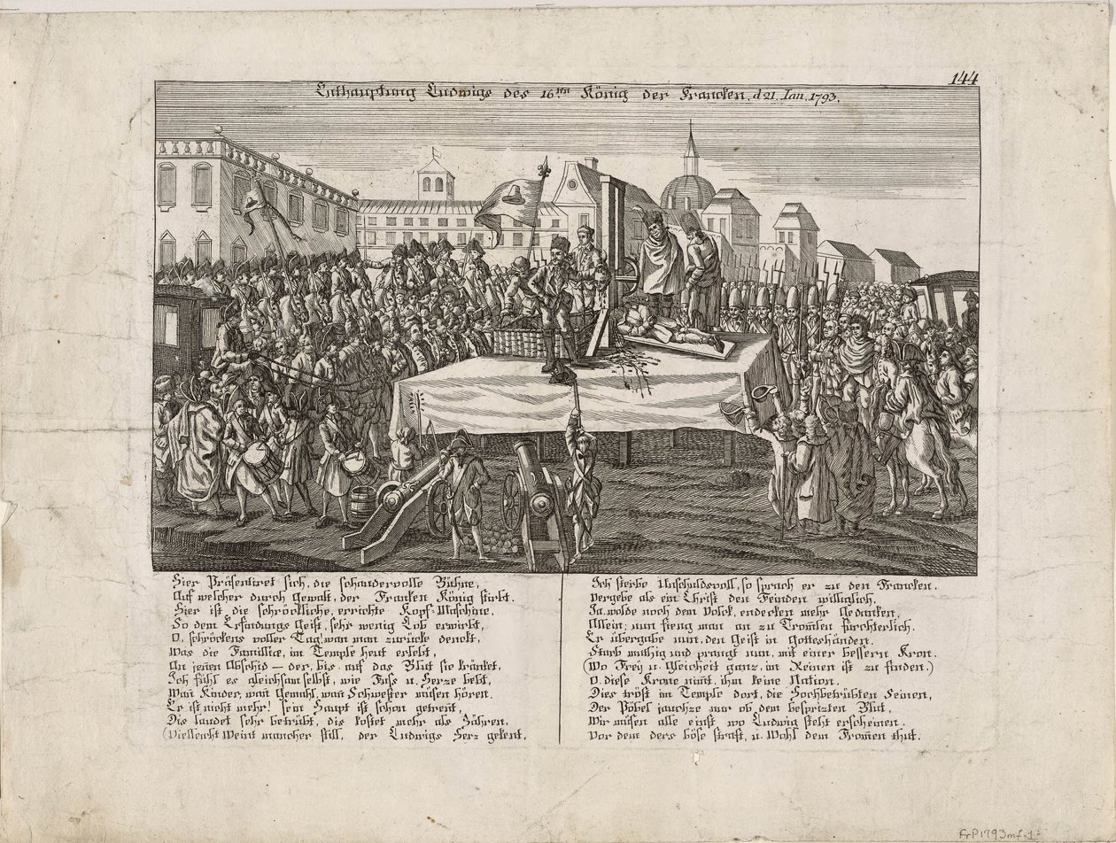 La ejecución de Luis XVI el 21 de enero de 1793 de Unbekannt