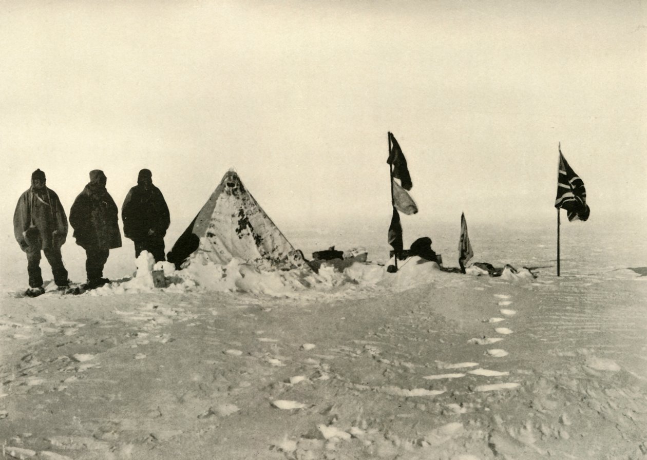 El campamento más al sur después de una tormenta de nieve de sesenta horas, febrero de 1909 de Unbekannt