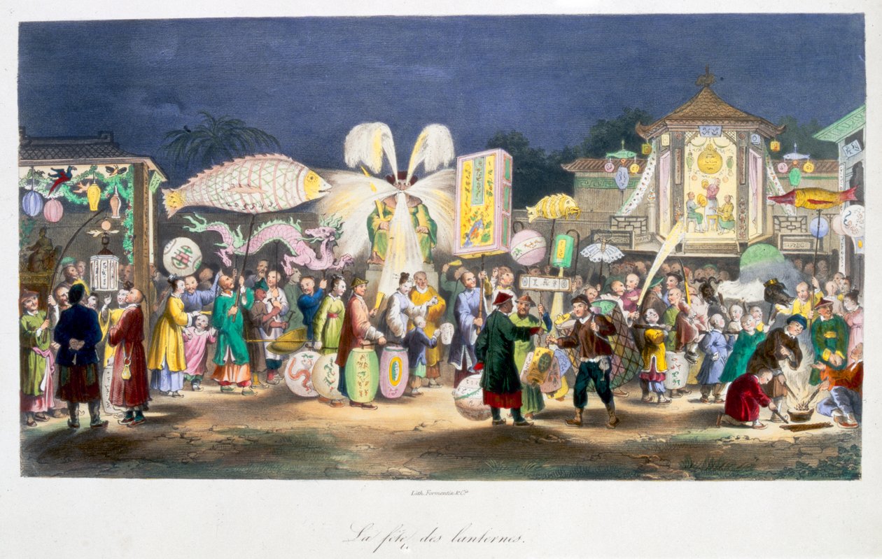 El Festival de los Faroles, China, 1824-1827 de Unbekannt