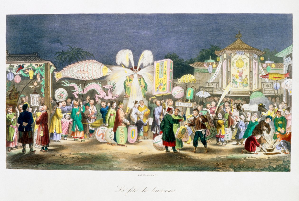 El Festival de los Faroles, China, 1824-1827 de Unbekannt