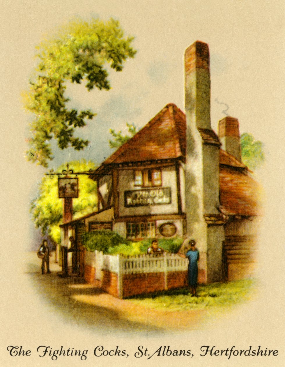 Los gallos de pelea, St. Albans, Hertfordshire, 1936 de Unbekannt
