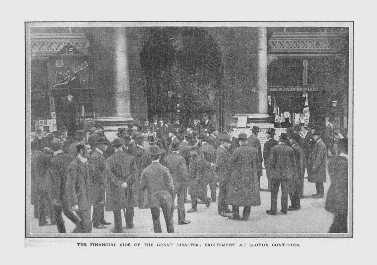 El Lado Financiero del Gran Desastre, La emoción en Lloyds continúa, 20 de abril de 1912 de Unbekannt