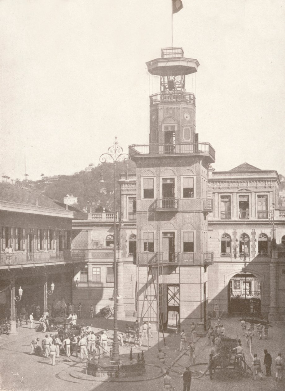 El cuartel general de la brigada de bomberos, 1914 de Unbekannt