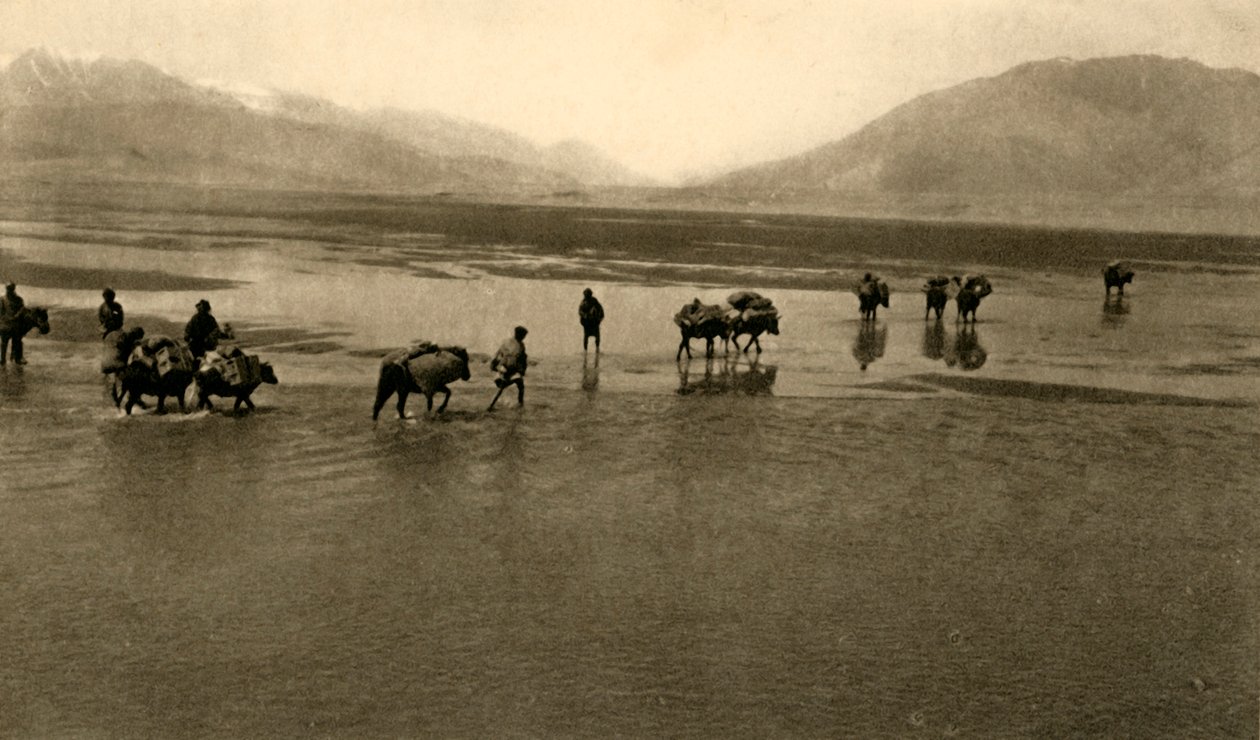 La primera vista del Monte Everest, c1918-c1939 de Unbekannt