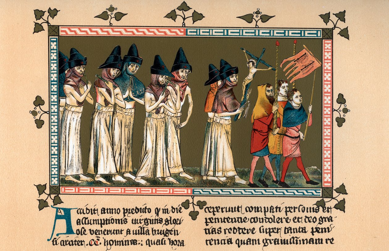Los flagelantes en Doornik en 1349, 1903 de Unbekannt
