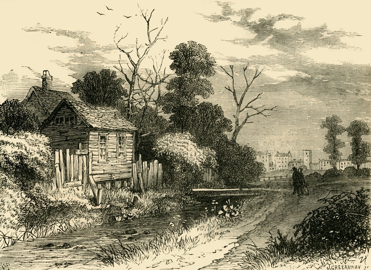 El río Fleet, cerca de St. Pancras, 1825, c. 1876 de Unbekannt