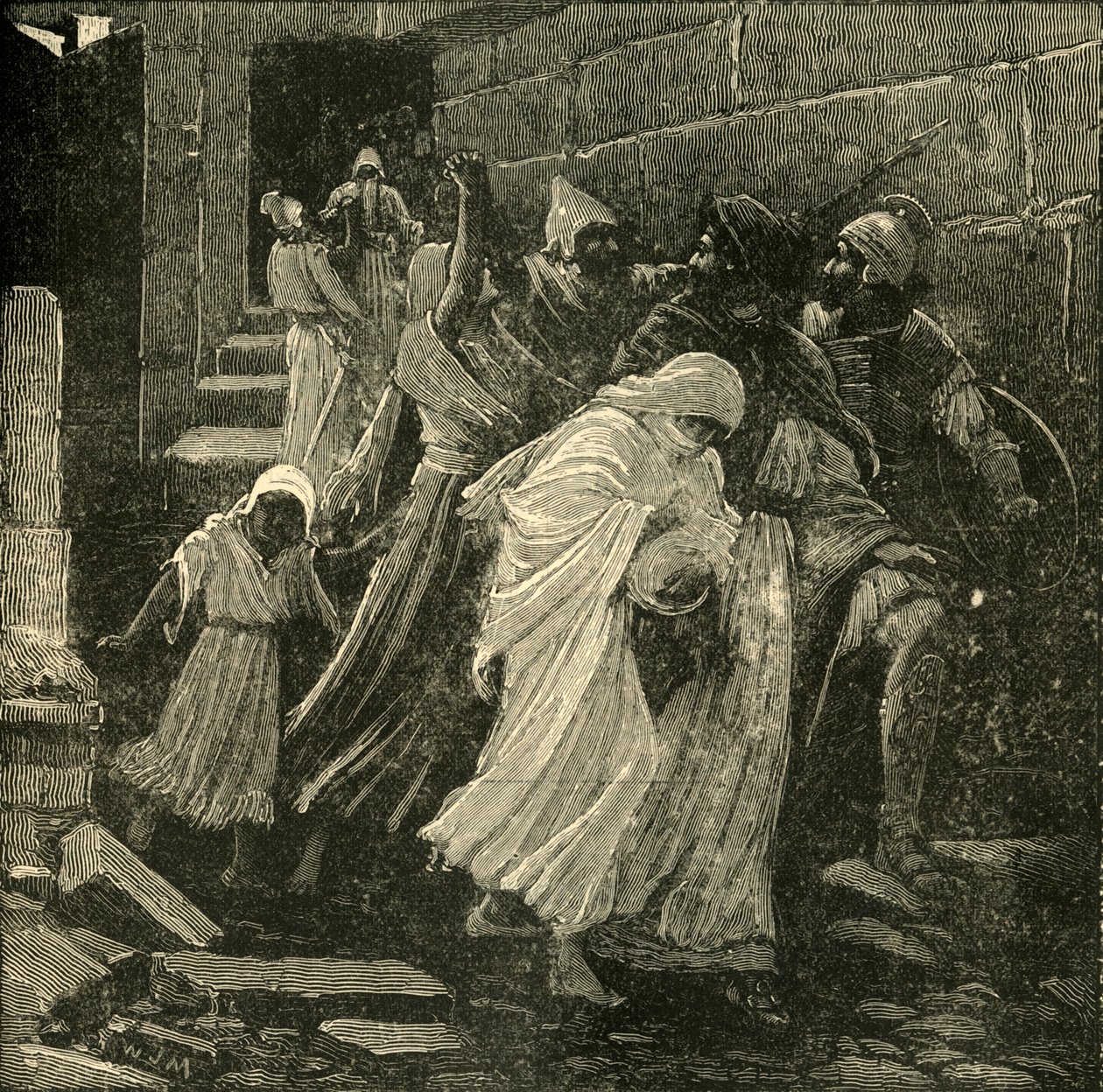 La huida de Sedequías, 1890 de Unbekannt