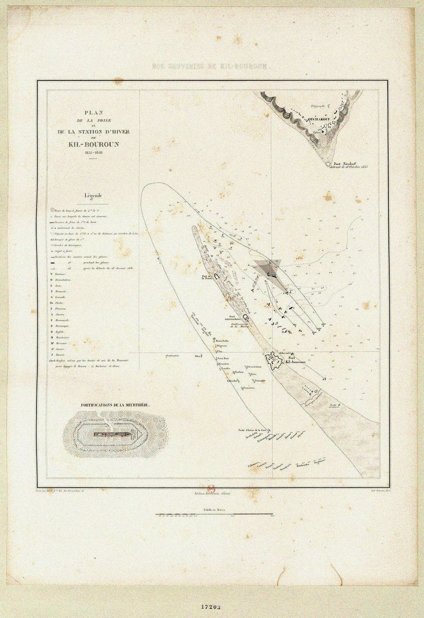 Las baterías flotantes en el sitio de Kinburn 1855-1856 de Unbekannt