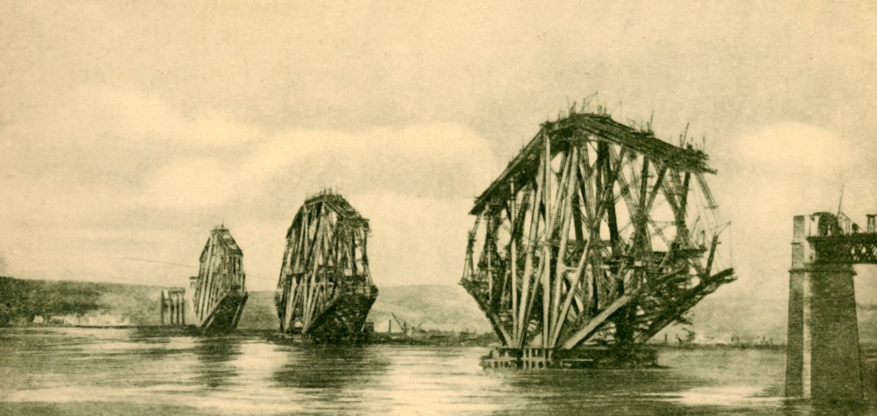 El puente Forth en construcción, c1930 de Unbekannt