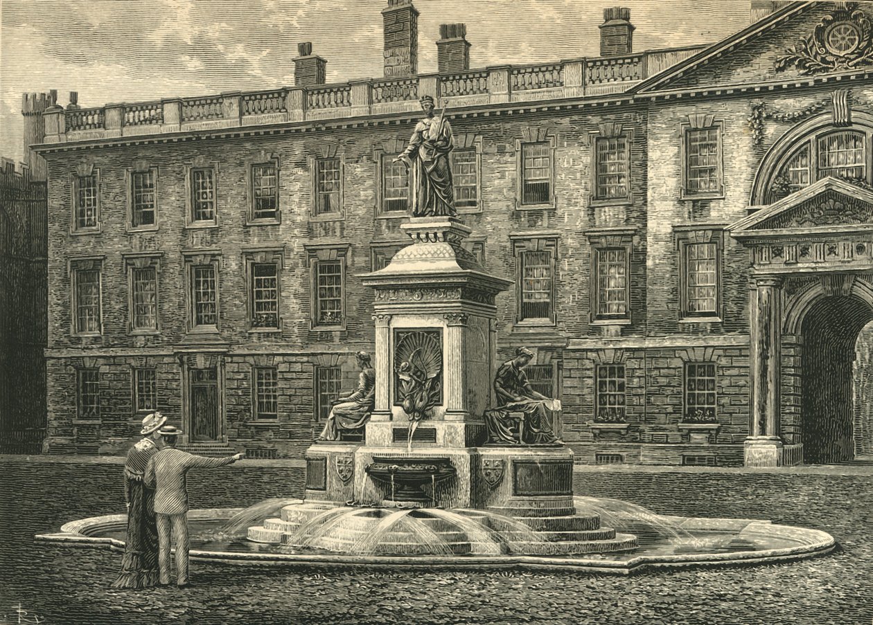 La fuente, Kings College, Cambridge, finales del siglo XIX de Unbekannt