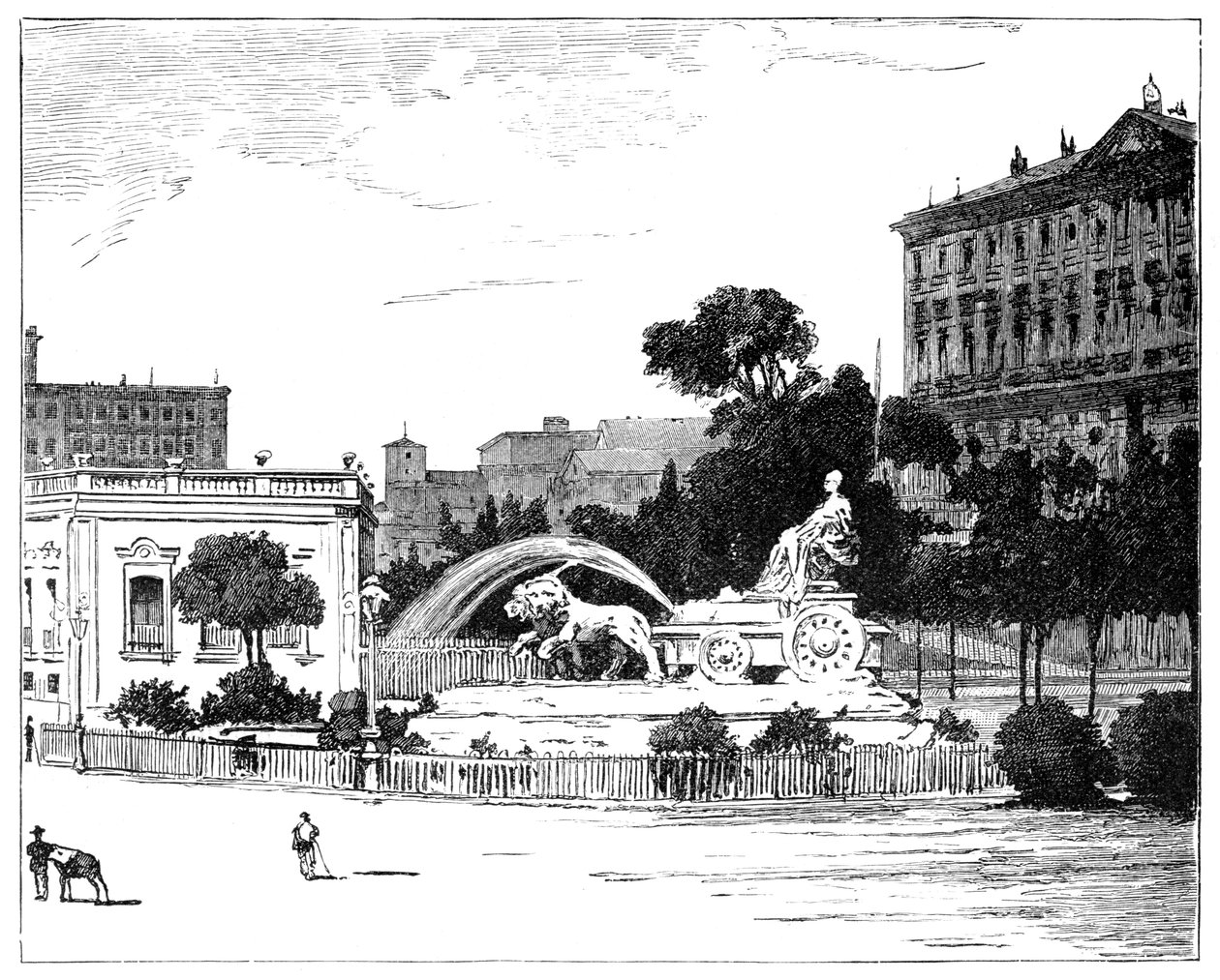 La Fuente de Cibeles, Madrid, 1900 de Unbekannt