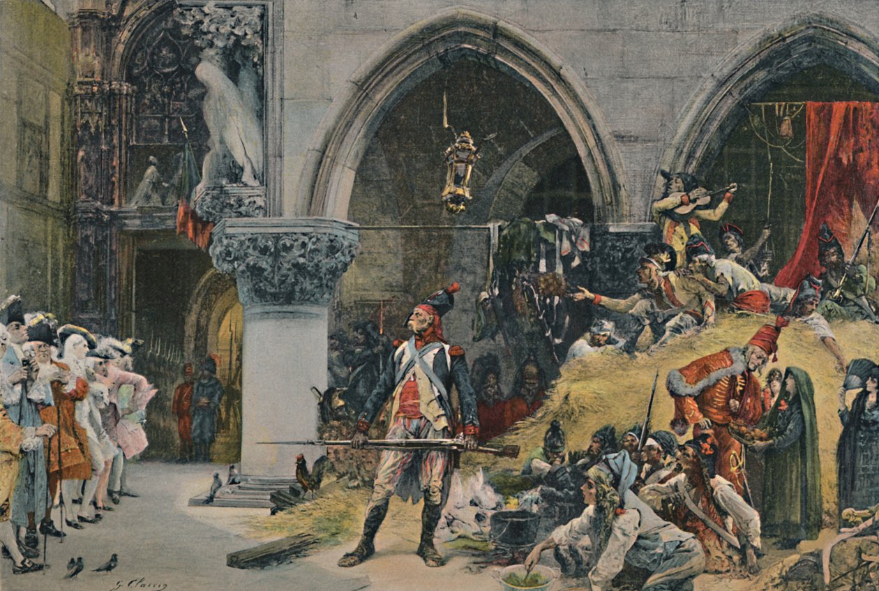 Los franceses ante el Palacio Ducal, Venecia, 1797, 1896 de Unbekannt