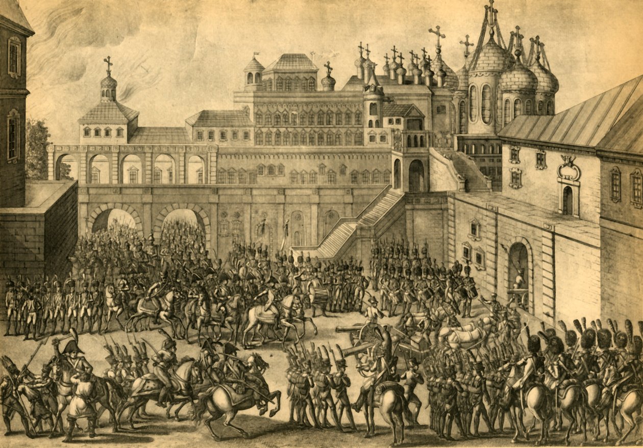 Los franceses entran en la ciudad de Moscú, septiembre de 1812, 1921 de Unbekannt