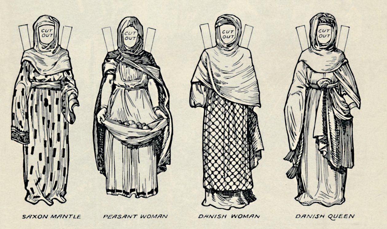 La galería del traje británico: El vestido de los daneses y los anglosajones posteriores, c1934 de Unbekannt