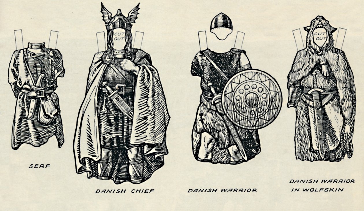 La Galería del Traje Británico: El Vestido de los Daneses y los Anglo-Sajones Tardíos, c. 1934 de Unbekannt