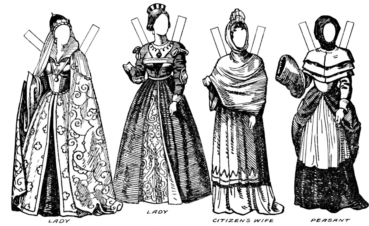 La galería del traje inglés: Algunos de los vestidos usados en la época de Guillermo III, c1934 de Unbekannt