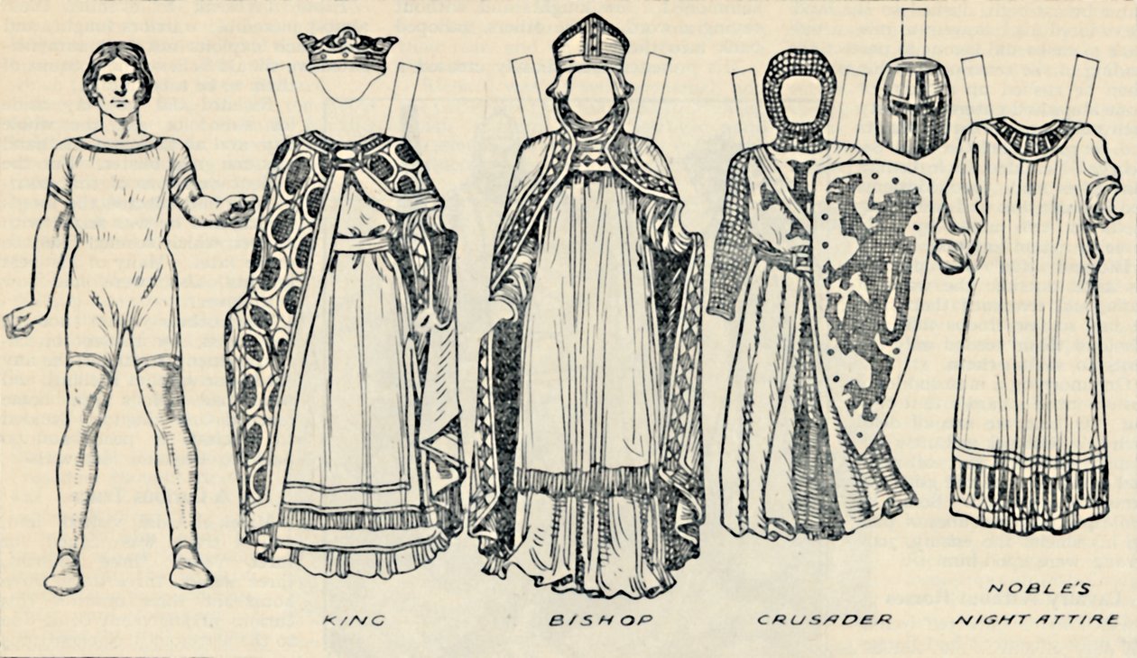 La Galería del Traje Histórico: Los vestidos usados en los días de Ricardo I, c. 1934 de Unbekannt