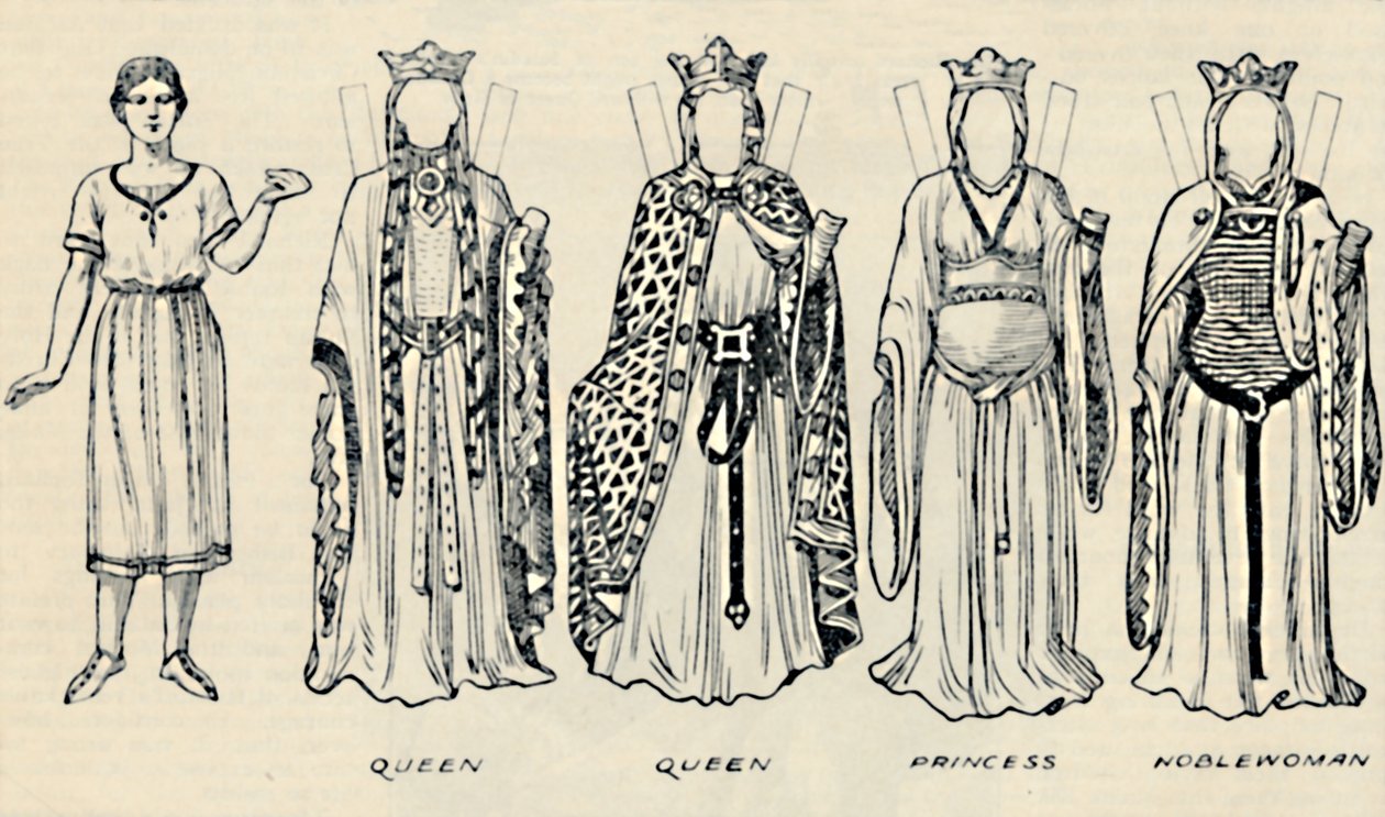 La galería del traje histórico: los vestidos usados en los días de Ricardo I, c. 1934 de Unbekannt