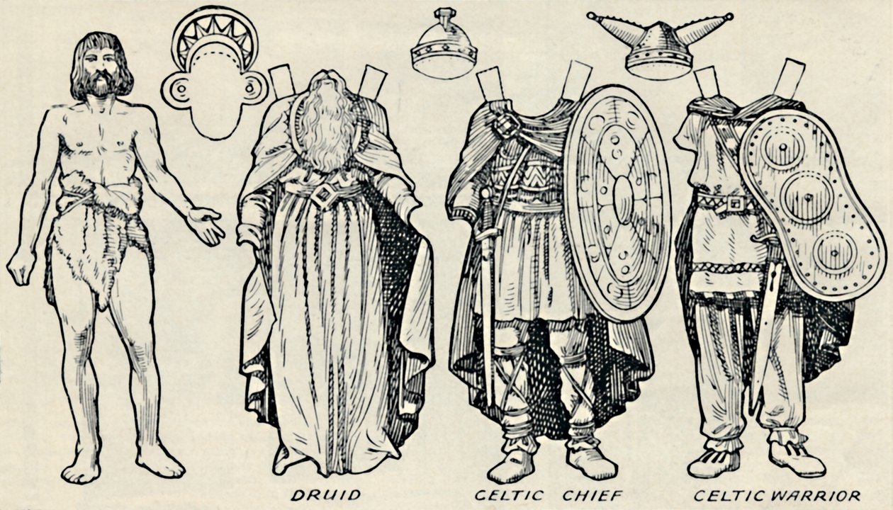 La galería del traje histórico: Lo que solían usar los britanos y romanos, c1934 de Unbekannt