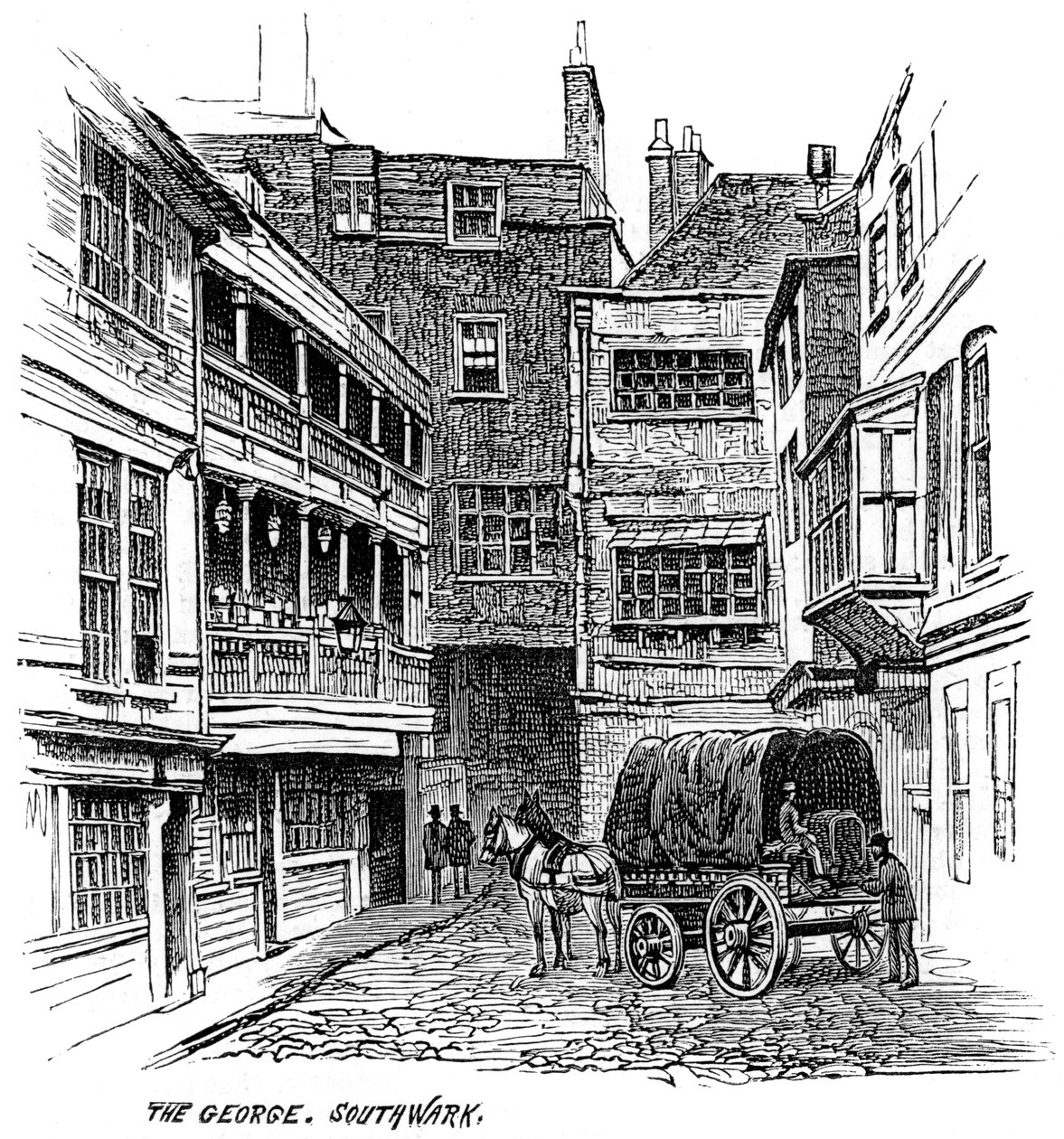 La posada George, Southwark, Londres, 1887 de Unbekannt