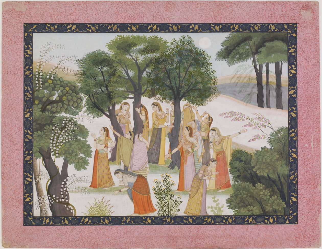Las Gopis buscan a Krishna de un Bhagavata Purana, ca. 1780 de Unbekannt