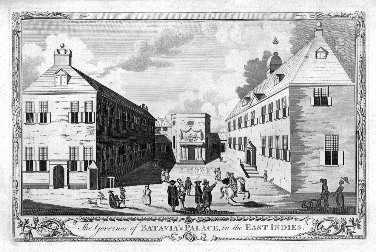 El Palacio del Gobernador de Batavia, en las Indias Orientales, c. 1750 de Unbekannt