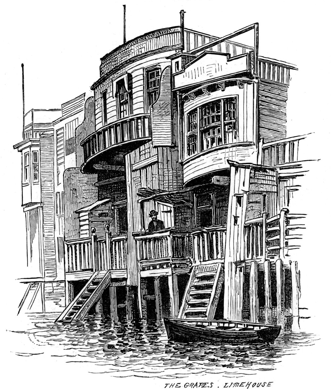 La taberna The Grapes, Limehouse, Londres, 1887 de Unbekannt