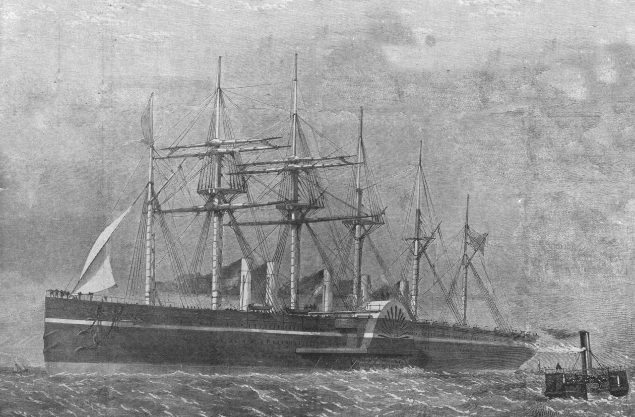 El Gran Oriente, 1860: El Buque saliendo de Southampton en su Primer Viaje, 17 de junio de 1901 de Unbekannt