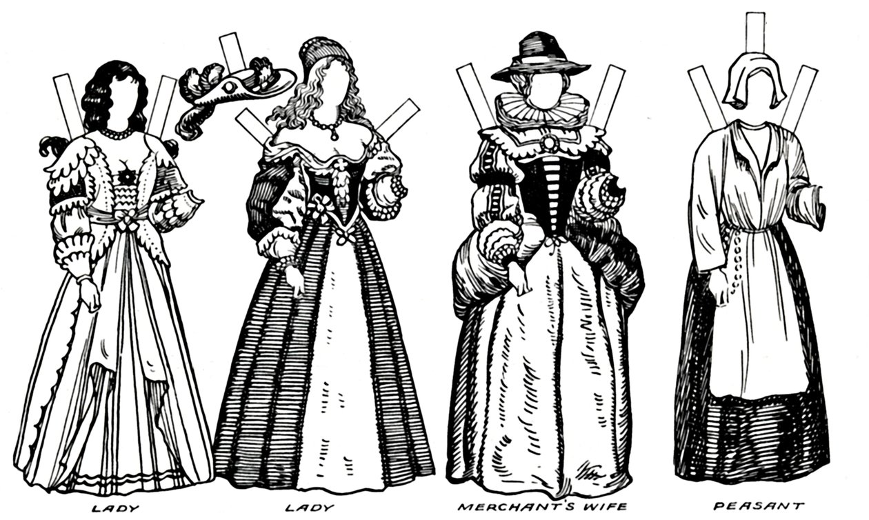 La Gran Galería del Traje Histórico: Algunos vestidos de la época de Carlos I, c1934 de Unbekannt