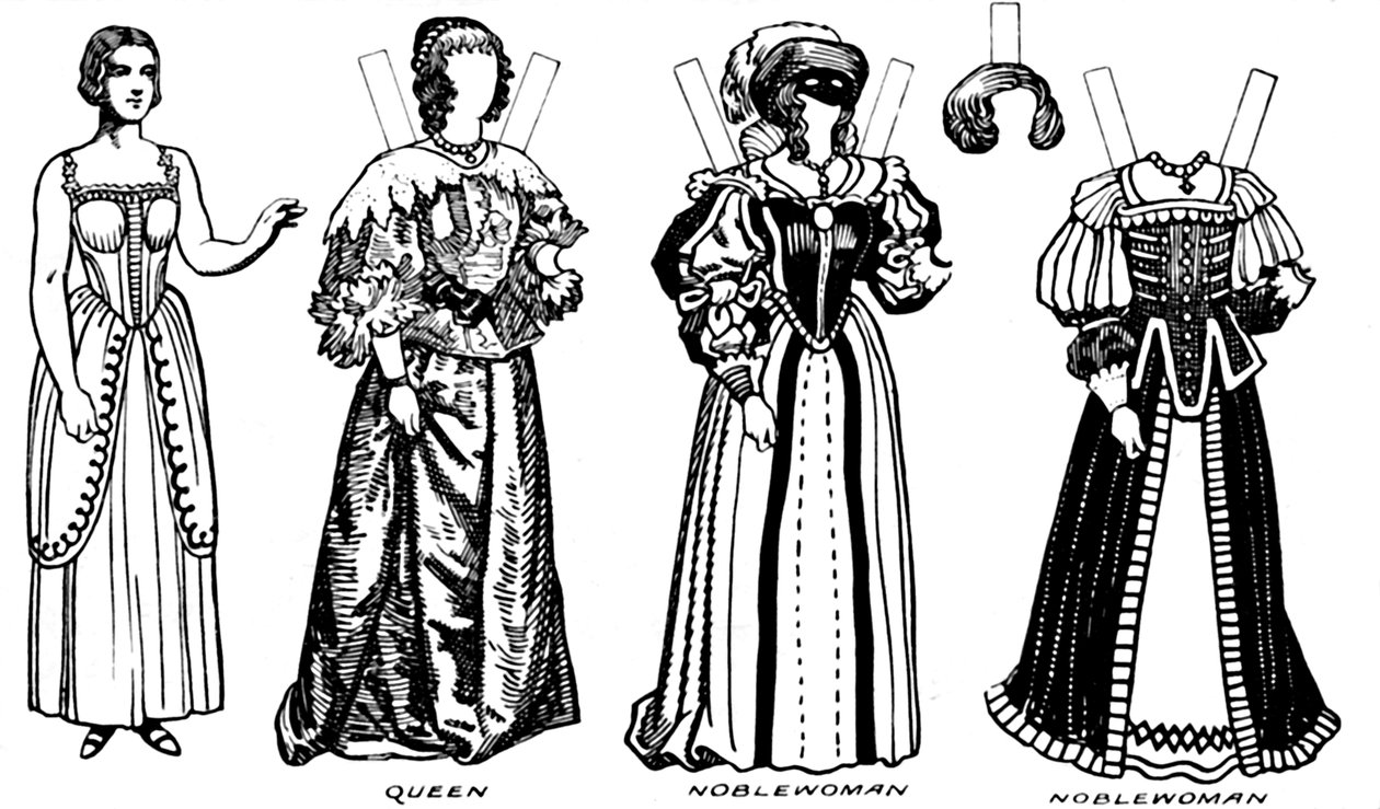 La Gran Galería del Traje Histórico: Algunos vestidos de la época de Carlos I, c1934 de Unbekannt