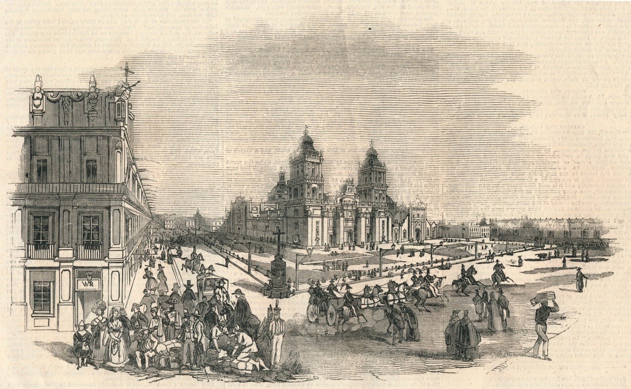 La Gran Plaza, México, 1845 de Unbekannt