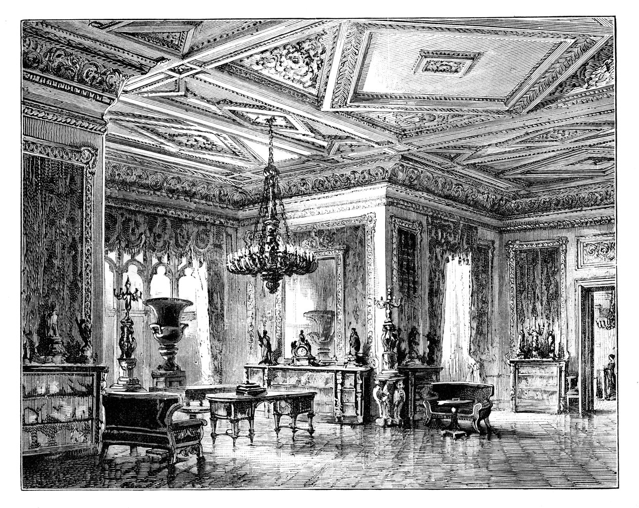 El Salón Verde, Castillo de Windsor, c1888 de Unbekannt