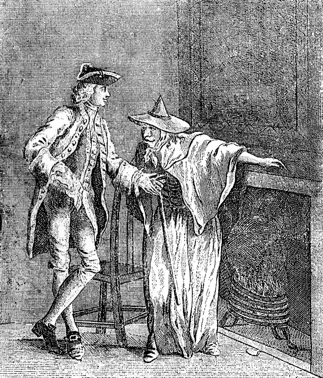El gitano conversando con el Inspector General de Gran Bretaña, c1753 de Unbekannt